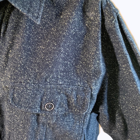 Men’s Brushed flannel soft Royal Navy blue speckle - Picture 2 of 4